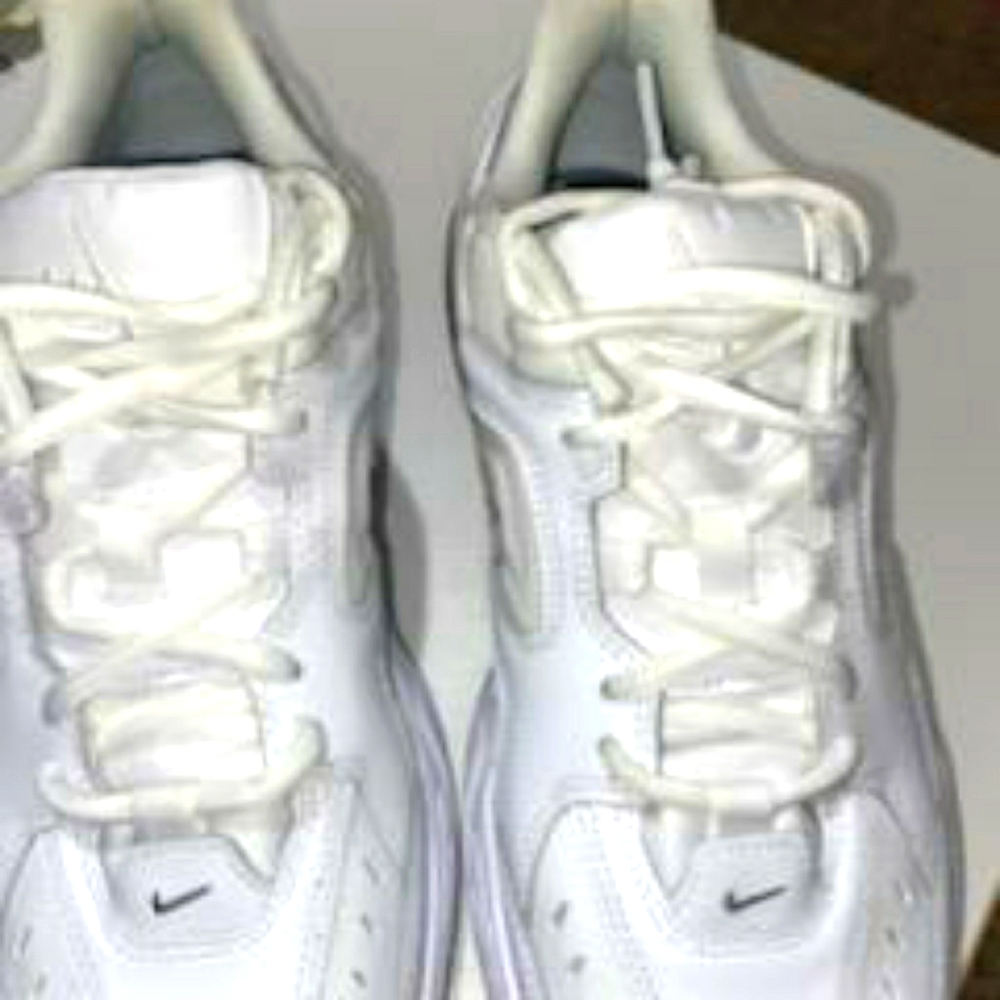 White Nike cross-training sneakers